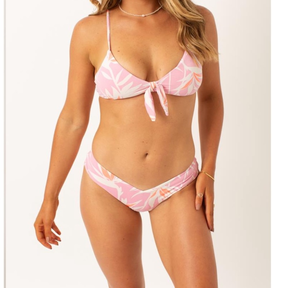 NEW BILLABONG ANOTHER PARADISE TIE FRONT BIKINI TOP